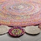 Safavieh Cape Cod Hand Woven Round Area Rug, Red and Multi Color - 5 x 5 ft. CAP201A-5R - alternate 2